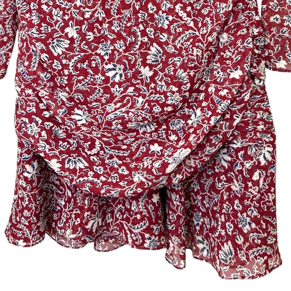 VERONICA BEARD, Women’s ‘Rosalia’ Silk Mini Dress in ‘Cranberry’ - Red, Size 4 - Picture 14 of 16